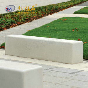 Nuevos Materiales de Construcción de Piedra, Banco de Hormigón para Interiores y Exteriores, Asientos para Parques y Plazas, Gris, Duradero e Impermeable - Product Image 1