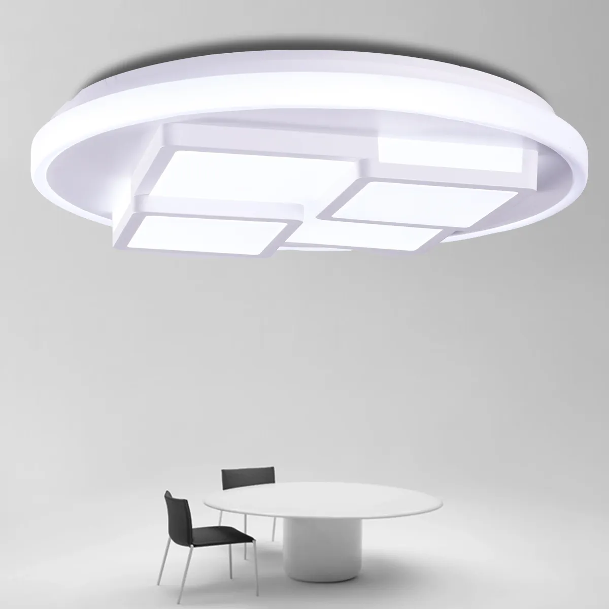 36w china indoor acrylic round shape modern remote control hanging led square ceiling light fixture