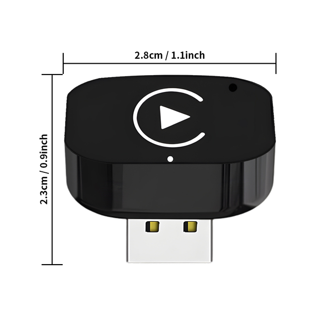 Kaiwo Mini Wireless CarPlay Android Auto Adapter USB Dongle WIFI6 BT5.4 iPhone Universal Plug Play Steering Wheel Control 1-Year