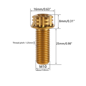 Hot Bán Và Bền Hợp Kim Titan Gr5 Kích Thước <span class=keywords><strong>M5</strong></span> M6 M6 M8 M10 Mặt Bích Bu Lông Hình Lục Giác Vít Cho Xe Máy Xe Đạp - Product Image 3