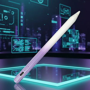 Stylet actif en métal blanc dégradé, détection d'inclinaison, rejet de la paume, attraction magnétique, pointe remplaçable pour un dessin/écriture fluide - Product Image 1