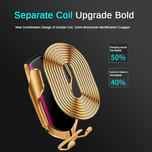 工厂价格2合1快速10w无线车载电话充电器和支架灵活快速充电踏板车配件20w输出功率 - Product Image 6