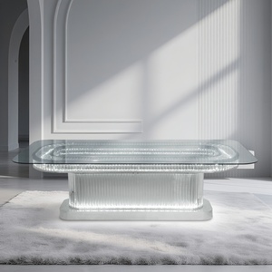 Bàn trang điểm bằng thép không gỉ cao cấp, trang trí tiệc cưới, sự kiện, bàn trang điểm cô dâu, trang trí phòng thay đồ, bàn pha lê có đèn LED - Product Image 2