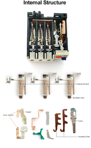 Relés de sobrecarga térmica en miniatura Mitsubishi, interruptor de protección de motor con mango protegido automático, 2, 1, 2, 5A/6.6A/<span class=keywords><strong>9A</strong></span>/11A/15A - Product Image 2