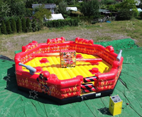Jeu gonflable Last Man Standing Sweeper sur le thème du feu rouge pour les enfants et les adultes, fête d'anniversaire