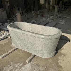 <span class=keywords><strong>Baignoire</strong></span> en marbre autoportante de qualité hôtelière Carrara en Italie Meilleure conception traditionnelle pour tremper la <span class=keywords><strong>baignoire</strong></span> en marbre de culture - Product Image 1