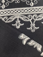 Tissu léger en rayonne écologique imprimé, motif baroque symétrique vif, respirant, pour chemise de costume d'été pour filles