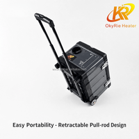 Calentador de Estacionamiento Diésel OkyRie ATB501H 5KW Todo en Uno de Bajo Consumo, 12/24V para Vehículos, 220V para el Hogar, Portátil, en Caja de Herramientas