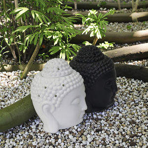 Brûleur d'huile essentielle en céramique en forme <span class=keywords><strong>de</strong></span> grosse tête <span class=keywords><strong>de</strong></span> <span class=keywords><strong>Bouddha</strong></span>, brûleur <span class=keywords><strong>de</strong></span> cire fondue pour la décoration <span class=keywords><strong>de</strong></span> la maison, pour les saisons printemps et été - Product Image 3