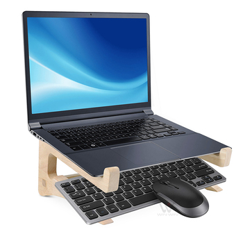 Wooden Laptop Cooling Stand Computer Storage