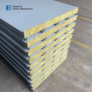 Panel sándwich de lana de roca personalizado para techo, aislamiento SIP, espuma acústica para revestimiento de casa para habitación fresca, materiales de construcción - Product Image 3