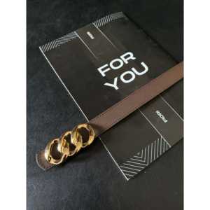 เข็มขัดหนังแท้คุณภาพสูง หนังวัวแท้ หัวเข็มขัดทรงเรขาคณิต ทนทาน เหมาะสำหรับผู้หญิง ใช้กับเสื้อแจ็คเก็ตหรือกางเกง - Product Image 3