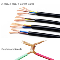 Câble de commande d'alimentation flexible 2/3 Core H05VVF Fils électriques en cuivre toronnés en PVC 300/500V pour les applications de puissance et de contrôle