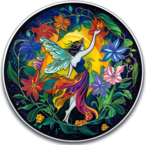 Personnalisable la déesse sainte avec un design floral coloré parfait pour l'amélioration de l'habitat ou la décoration de plaques - Product Image 5
