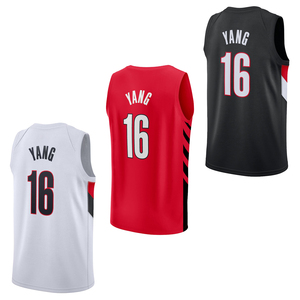 Herenkleding # 16 Hansen Portland Jersey Op maat gemaakte basketbaloverhemden Geborduurde jeugduniformen Sportkleding met logo's Hot-press - Product Image 1