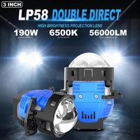 Proyector Láser Bi-LED Xenplus LP58 de Alta Luminosidad, 3 Pulgadas, 190 Watts, 6500K, IP67, Chip 4575, Luces LED H4 para Automóviles BMW y Toyota
