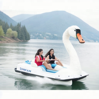 Bateau de loisirs à pédales électriques en plastique LLDPE usine directe à bas prix