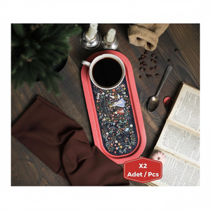 Bandeja Metálica Rectangular 2 Pcs set 160x350mm Alices Adventures Tales Design - Product Image 3