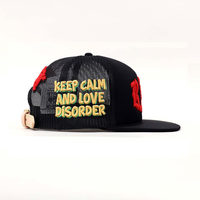 Gorra Trucker Negra de 5 Paneles con Diseño Deportivo Plano, Malla de Algodón Bim, Logotipo Personalizado, Cierre a Presión, Bordado 3D, Nuevo Diseño 2026