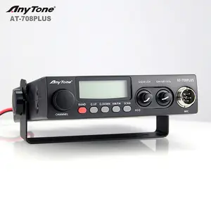 Anytone rádio cb radios 27mhz a 708plus, rádio de banda 12 montado em veículo am fm 4w transmissor de 2 vias