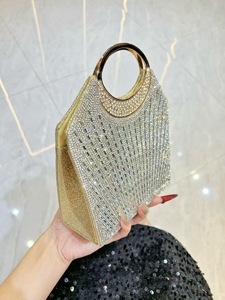 Cross-border New Evening Wedding Bridesmaid <b>Clutch</b> Bag High-end Polyester Handbag China-made Magnetic Buckle Tanjing - Product Image 2