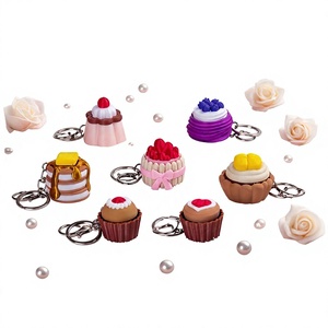 Mini jouet anti-stress imprimé en 3D, en forme de gâteau simulé, breloque de sac, petit ornement décoratif, porte-clés, accessoire DIY - Product Image 1