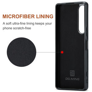 Pour <span class=keywords><strong>Sony</strong></span> Xperia 1 10 VI 6e génération Xperia1 Xperia10 <span class=keywords><strong>Xperia5</strong></span> 5 V 5e couverture DG. Étui portefeuille magnétique détachable MING M2 en cuir pour téléphone portable - Product Image 2