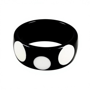 Trendy Acrylic Luxury <b>Resin</b> Bangles Best With Aperture Setting In Green Blue And Teal Colors Unisex Fashion Jewelry for Woman - Product Image 5
