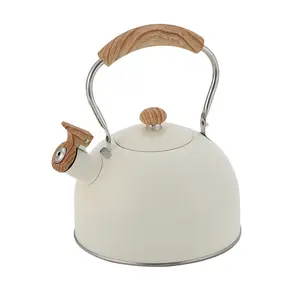 Cucina domestica fornello a induzione beige fornello a gas fornello universale 2.5L bollitore con fischietto in acciaio inossidabile