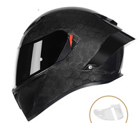 Casque de moto en fibre de carbone pour les longues distances, coque intégrale homme femme M-XXL, casque en tissage carbone, casque avec logo personnalisé