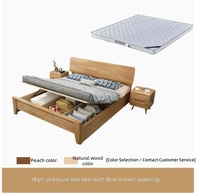 Lit superposé moderne en bois massif de style nordique avec tiroirs de rangement, tailles spéciales, ensemble de meubles de chambre à coucher, montage facile pour la maison et l'hôtel