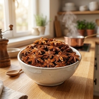 Anis étoilé en petits emballages personnalisés, sans soufre, provenance Guangxi, épices, herbes simples, graines d'anis étoilé pour la cuisine