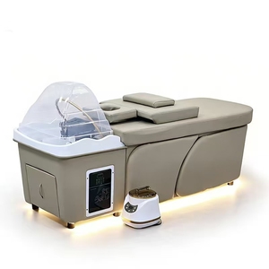 Fauteuil de lavage moderne en similicuir avec bac en plastique et design multifonctionnel pour mobilier de salon - Product Image 1