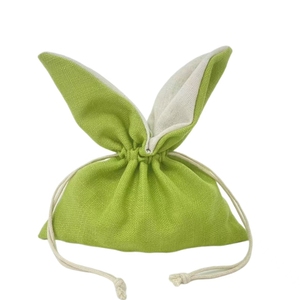 <b>Easter</b> Bunny Design Linen Drawstring Tote <b>Bag</b> - Product Image 4