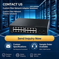 Switch Ethernet Gigabit Administrado de 16 Puertos con 2 SFP Uplink, Gestión Web y Control de Tráfico VLAN, Venta al por Mayor de Fábrica