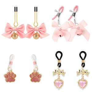 Clip de pezón con forma de lazo, divertido y emocional para mujer, clip Mimi en forma de U, juguete romántico y divertido, clip de pezón SM para adultos, paquete de clips de pezón. - Product Image 1