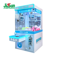 Machine à grue de jeu individuelle, design compact et transparent, lumières LED, attrapeur de peluches pour centre de loisirs