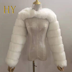 Cappotto di volpe di lusso giacca lunga sottile in finta giacca da <span class=keywords><strong>donna</strong></span> nuova tendenza pelliccia finta cappotti corti da <span class=keywords><strong>donna</strong></span> manica lunga cappotti in pelliccia sintetica - Product Image 4