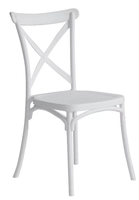 Chaises de chambre d'hôtel chaise moderne en résine à dossier croisé table à manger de jardin et ensemble de chaises pour villa hôtel