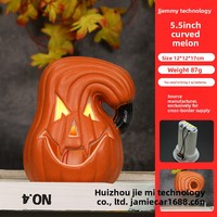 Lanterne citrouille en plastique style américain pour Halloween, grande décoration lumineuse de centre de table, accessoire tendance pour centres commerciaux et extérieurs