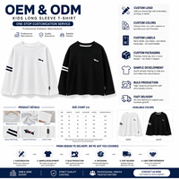 T-shirt Enfant 2026 à Manches Longues Brodé Chiot Coupe Ample Col Rond Décontracté Streetwear Haut Unisexe pour Enfants Usage Quotidien