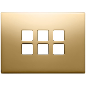 Flat Gold <b>Plate</b> 3Mx6 Wall <b>Switch</b> Cover 12.5x9.5x1.4 Cm - Product Image 1