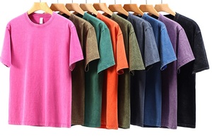 Vente <span class=keywords><strong>en</strong></span> gros T-shirt oversize vintage <span class=keywords><strong>pour</strong></span> <span class=keywords><strong>homme</strong></span> 260G T-shirt imprimé à la cire <span class=keywords><strong>pour</strong></span> hommes T-shirts délavés à demi-manches <span class=keywords><strong>pour</strong></span> hommes - Product Image 5