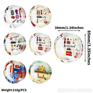 ที่เขี่ยบุหรี่แก้วทรงกลม85มม. อุปกรณ์เสริมสำหรับสูบบุหรี่บุหรี่ทรงกลมพิมพ์โลโก้ตามสั่ง - Product Image 2