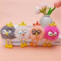Porte-clés en peluche créatif et mignon en forme de poussin, pendentif pour clés de voiture, sac à main, pour femmes