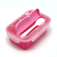 Boîte à lunch élégante en plastique PP pour enfants, pour la rentrée scolaire, utilisation en cuisine, conservation de la fraîcheur, ensemble de contenants alimentaires et de bouteilles d'eau