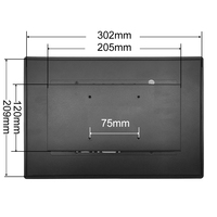 Venta al por mayor 12,1 pulgadas TFT IPS integrado LCD Monitor DP VESA montaje Metal Shell pantalla táctil resistiva para escritorio Industrial