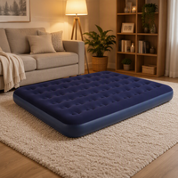 Matelas pneumatique floqué en PVC de haute qualité 0,35 mm avec pompe intégrée – Commande en gros, approvisionnement direct usine