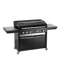Barbecue à gaz haut de gamme à 8 brûleurs avec deux brûleurs principaux infrarouges et quatre brûleurs tubulaires en acier inoxydable