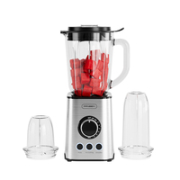 Licuadora Eléctrica Multifuncional RANBEM 3 en 1 de Acero Inoxidable de 1.5L, 3 Botones Preestablecidos, 500W, Libre de BPA, para Hacer Smoothies en el Hogar